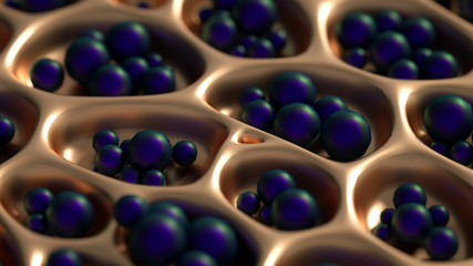 Abstract metal background. 3d illustration, 3d rendering.