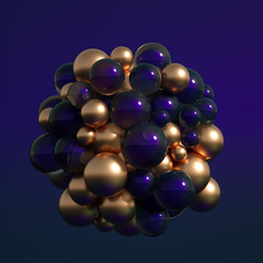 Abstract metal background. 3d illustration, 3d rendering.