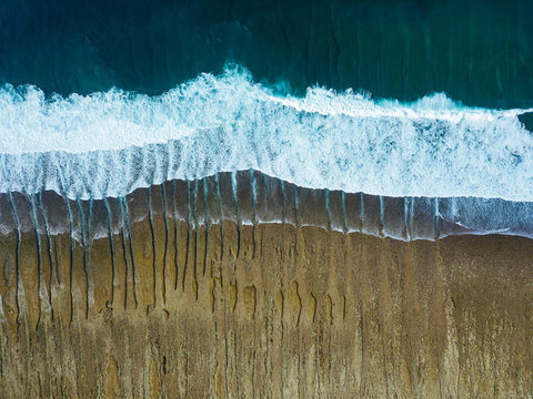 Indonesia, Sumbawa, Aerial view of reef