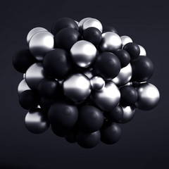 Abstract metal background. 3d illustration, 3d rendering.