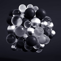 Abstract metal background. 3d illustration, 3d rendering.