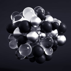 Abstract metal background. 3d illustration, 3d rendering.