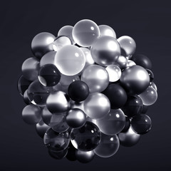 Abstract metal background. 3d illustration, 3d rendering.