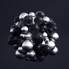 Abstract metal background. 3d illustration, 3d rendering.