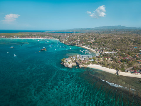 Indonesia, Bali, Aerial view of Lembongan island