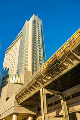 Fototapeta premium Miejska Scena Zimowa Dzielnicy Shibuya, Tokio, Japonia