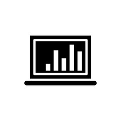 Online Graph Vector Icon style illustration Data Science EPS