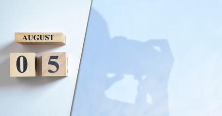 August 5, Shadow of photographer.