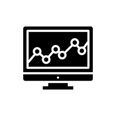 Online graph Vector Icon style illustration Data Science EPS