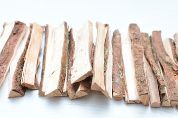 Dry firewood from the mountains for campfire