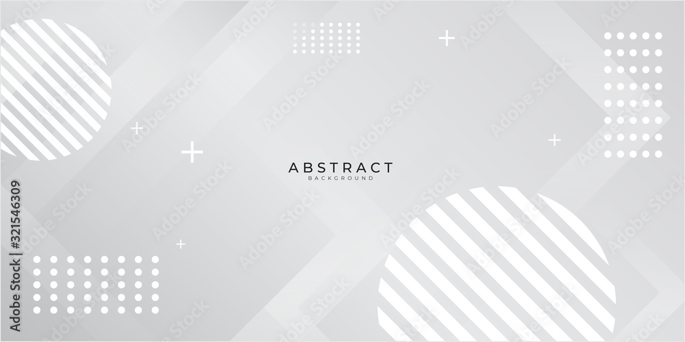 Fototapete White memphis element dots pattern triangle abstract background with modern corporate and business concept 
