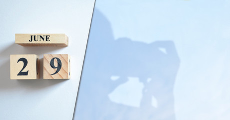 June 29, Shadow of photographer.