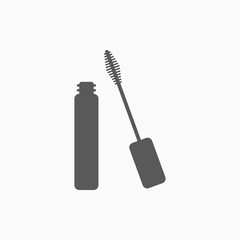mascara brush icon, cosmetic vector