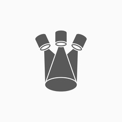 spotlight icon, light vector