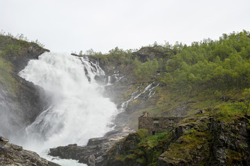 Kjosfossen is a waterfall located in the municipality of Aurland in the county of Sogn og Fjordane, Norway