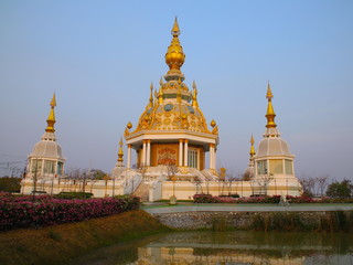 Wat Thung Setthi in Khon Kaen Essan Thailand a temple with beautiful ornaments of Buddha