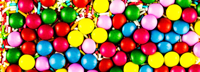 Easter jelly beans. Easter sweet powder in a plate. Round of Easter candy.
