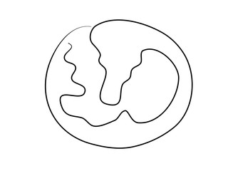 Continuous one line planet Earth hand drawing. Modern illustration minimalism brief theme design, stylized