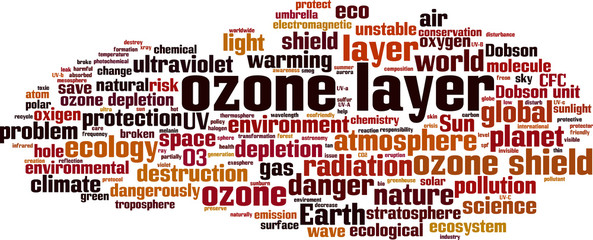 Ozone layer word cloud
