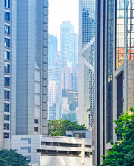 Obraz na płótnie Canvas View of the streets of Hong Kong