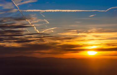 Fototapeta premium sunset in the sky