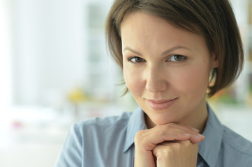 Portrait of a beautiful young woman posing