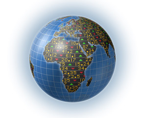 Global stock market background