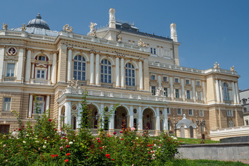 Fototapeta na wymiar Old Opera Theater Building in Odessa, Ukraine