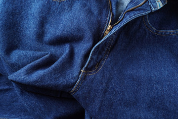 Jeans background. Denim jeans texture. Blue denim pattern.