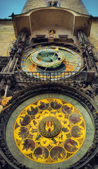 Fototapeta na wymiar Old Town Hall Tower with Astronomical Clock in Prague