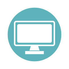 desktop computer device isolated icon