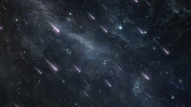 Shooting Star Comets Rain Down from Outer Space Night Sky Heavens - Abstract Background Texture