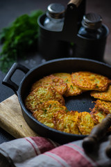 Traditional ukrainian dish deruny