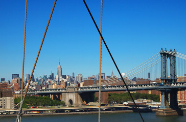 Fototapeta na wymiar View From Brooklyn Bridge NYC