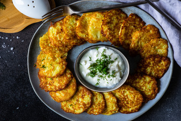 Traditional ukrainian dish deruny