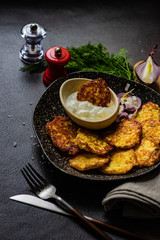 Traditional ukrainian dish deruny