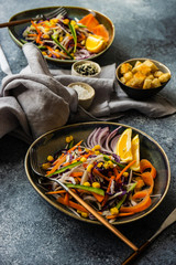 Healthy food concept with organic vegetables