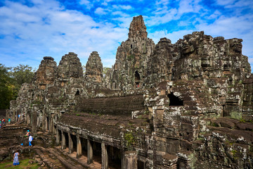 Fototapeta premium Bayon Angkor wat temple ruins siem reap cambodia asia