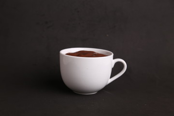 white cup of delicious chocolate