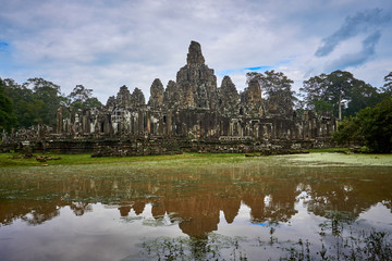 Fototapeta premium Bayon Angkor wat temple ruins siem reap cambodia asia