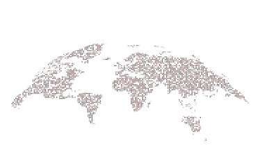 Vector Dotted World Map
