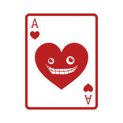 Design of poker heart ace card