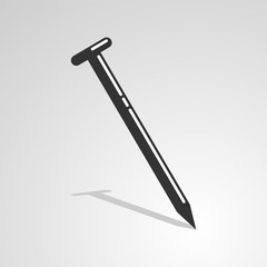 Design of iron nail illlustration