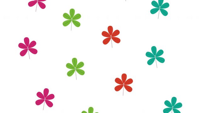 beautiful flowers garden pattern animated