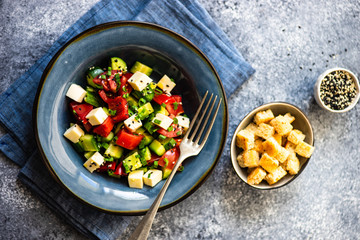 Healthy food concept with organic vegetables