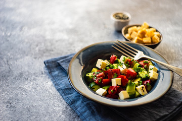 Healthy food concept with organic vegetables