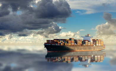 ship in the sea