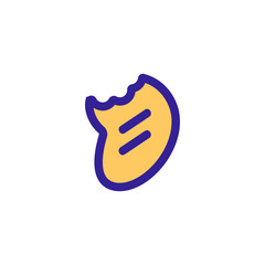 steak meat icon vector. Thin line sign. Isolated contour symbol illustration