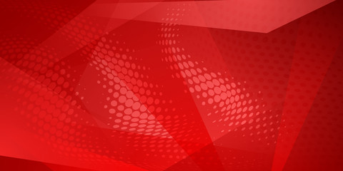 Abstract background made of halftone dots and straight lines in red colors