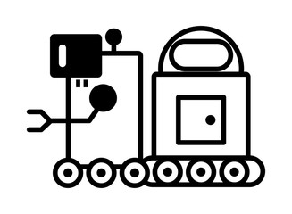 couple of robots technology icons